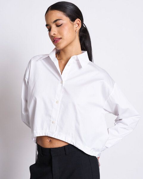 JAN N JUNE DRAWSTRING SHIRT ISTED WHITE von JAN N JUNE