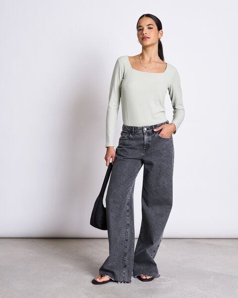 JAN N JUNE Langarmshirt FRIA aus geripptem Lyocelljersey von JAN N JUNE