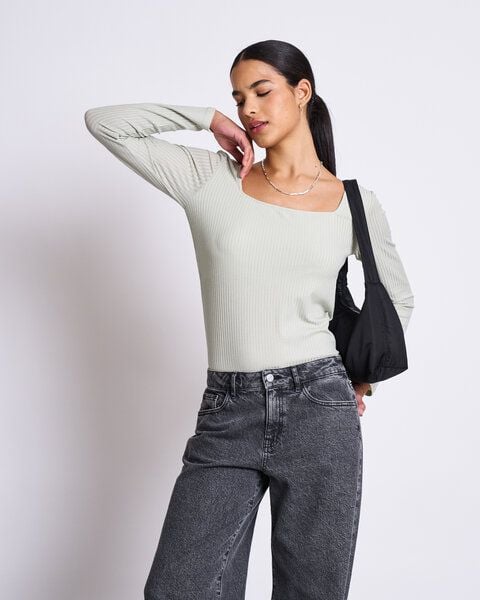 JAN N JUNE Langarmshirt FRIA aus geripptem Lyocelljersey von JAN N JUNE