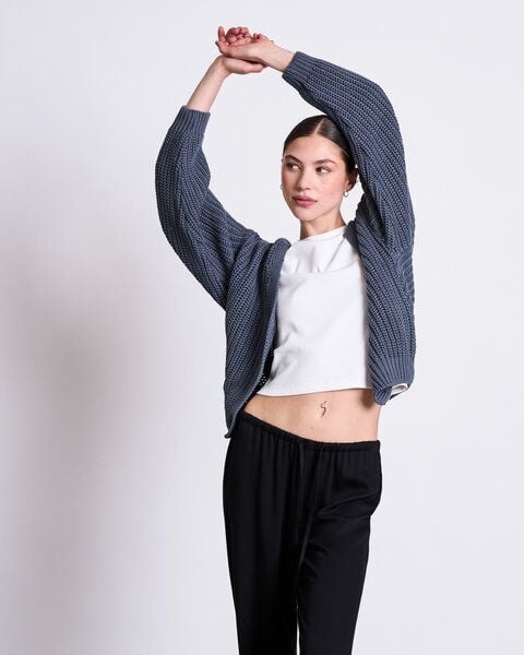 JAN N JUNE V-Ausschnitt Strickjacke LENA aus Baumwolle GOTS von JAN N JUNE