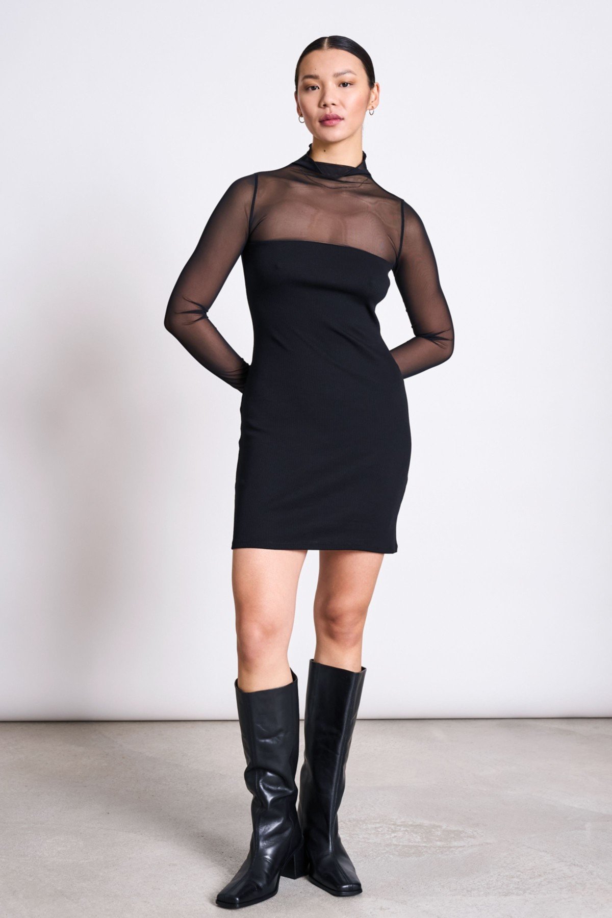 Kleid Mesh Huari Schwarz von JAN 'N JUNE