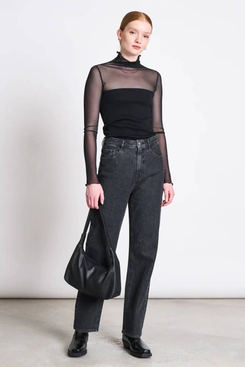 Longsleeve Turtleneck Pluie Schwarz von JAN 'N JUNE