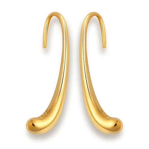 JANDY SHINE Wassertropfen Hängend Ohrringe Gold für Damen Hypoallergene Silber 925 Tropfen Ohrringe 18K Vergoldet von JANDY SHINE