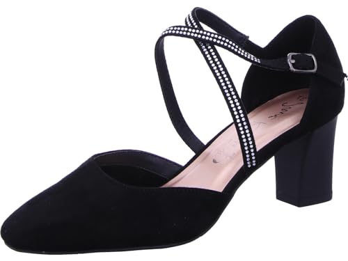 JANE KLAIN Damen 224-287 Elegante Abendschuhe Pumps mit Glitzerriemchen Schwarz (eu_Footwear_Size_System, Adult, Numeric, medium, Numeric_39) von JANE KLAIN