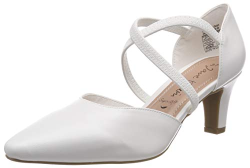 JANE KLAIN Damen 224 790 Riemchenpumps, Weiß (White 105), 40 EU von JANE KLAIN