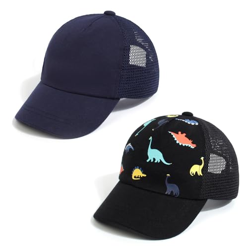 JANGANNSA Children's Baseball Cap Dinosaur Horn Summer UV Children's Hat for Boys Girls 2-4 Years von JANGANNSA