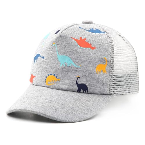 JANGANNSA Kinder Baseball Cap Dinosaurier Mütze Sommer Mesh Hut UV kindermütze für Junge Mädchen 2-8 Jahre von JANGANNSA