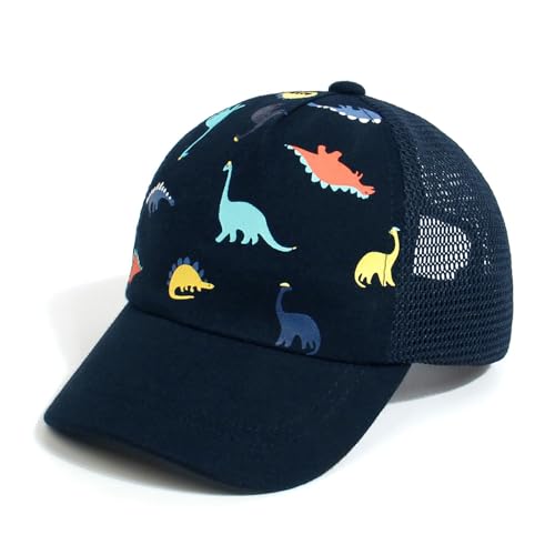 JANGANNSA Kinder Baseball Cap Dinosaurier Mütze Sommer Mesh Hut UV kindermütze für Junge Mädchen 2-8 Jahre von JANGANNSA