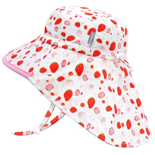 JANGANNSA Toddler Sun Hat Kids Beach Hat with Neck Flap Baby UV Protection Summer Hat Toddler Hat UPF 50+ Wide Brim Sut Hat Boys Girls（2-5T） von JANGANNSA