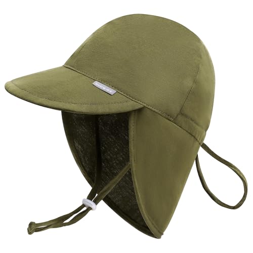 JANGANNSA UPF 50+ Baby Sun Hat with Ear and Neck Protection Toddler Beach Hat for Boys & Girls Infant Summer Sun Hat Ideal for Summer Fun（0-6M） von JANGANNSA