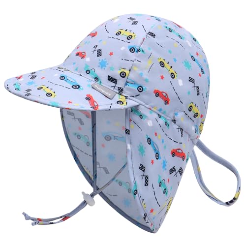 JANGANNSA UPF 50+ Baby Sun Hat with Ear and Neck Protection Toddler Beach Hat for Boys & Girls Infant Summer Sun Hat Ideal for Summer Fun（2-5T） von JANGANNSA