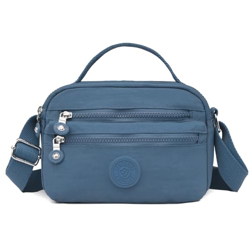 JANKS Umhängetasche Damen Crossbody Bag aus Recycelte Material mittelgroß tasche Damen Handytasche zum Umhängen mit Weich Breiter Gurt von JANKS