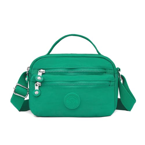 JANKS Umhängetasche Damen Crossbody Bag aus Recycelte Material mittelgroß tasche Damen Handytasche zum Umhängen mit Weich Breiter Gurt von JANKS