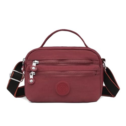 JANKS Umhängetasche Damen Crossbody Bag aus Recycelte Material mittelgroß tasche Damen Handytasche zum Umhängen mit Weich Breiter Gurt von JANKS