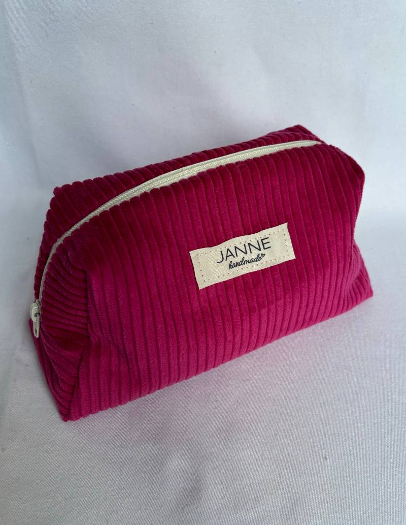 Kosmetiktasche Cord Pink von JANNEhandmade