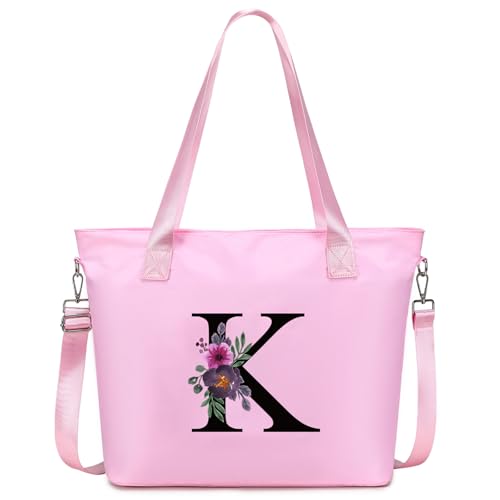 JANSBEN Groß Shopper Handtasche Damen mit Personalisierte Initialen Umhängetasche mit 15,6 Zoll Laptopfach & Stanley Cup Taschen Schultertasche mit Reißverschluss Tote Bag für Arbeit, Reisen, Rosa JANSBEN Groß Shopper Handtasche Damen mit Personalisierte Initialen Umhängetasche mit 15,6 Zoll Laptopfach & Stanley Cup Taschen Schultertasche mit Reißverschluss Tote Bag für Arbeit, Reisen, Rosa von JANSBEN