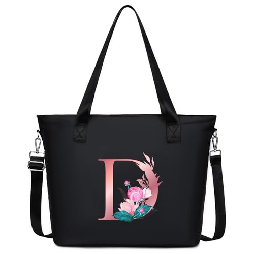 JANSBEN Groß Shopper Handtasche Damen mit Personalisierte Initialen Umhängetasche mit 15,6 Zoll Laptopfach & Stanley Cup Taschen Schultertasche mit Reißverschluss Tote Bag für Arbeit, Reisen, Schwarz JANSBEN Groß Shopper Handtasche Damen mit Personalisierte Initialen Umhängetasche mit 15,6 Zoll Laptopfach & Stanley Cup Taschen Schultertasche mit Reißverschluss Tote Bag für Arbeit, Reisen, Schwarz von JANSBEN