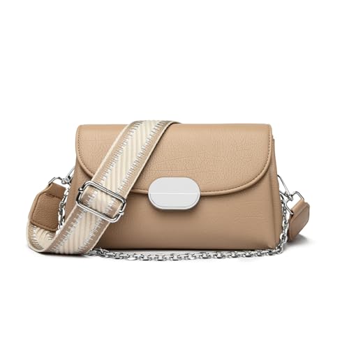 JANSBEN Umhängetasche Damen Veganleder Handtasche Abendtasche Handytasche 3 Fächern Crossbody Bag Clutch Schultertasche mit Verstellbar Abnehmbar Breiter Gurt JANSBEN Umhängetasche Damen Veganleder Handtasche Abendtasche Handytasche 3 Fächern Crossbody Bag Clutch Schultertasche mit Verstellbar Abnehmbar Breiter Gurt von JANSBEN