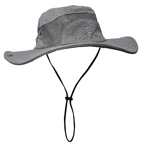 Herren Sommerhut Fischerhut Anglerhut,Outdoor Safari Hut Faltbar Wanderhut,Sonnenhut UV Schutz Campinghut Gartenhut Boonie Buschhut von JAOAJ