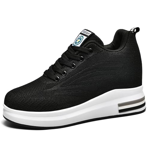 JAOOUU Damen Sneaker Wedges mit Keilabsatz Freizeitschuhe Atmungsaktiv Turnschuhe Sportschuhe Laufschuhe Running Fitness Mode Bequeme Schuhe Schwarz40EU JAOOUU Damen Sneaker Wedges mit Keilabsatz Freizeitschuhe Atmungsaktiv Turnschuhe Sportschuhe Laufschuhe Running Fitness Mode Bequeme Schuhe Schwarz40EU von JAOOUU