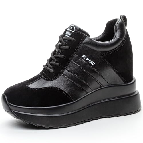 JAOOUU Damen Sneaker Wedges Heel 10cm Platform Casual Shoes Trainers with Keilabsatz Comfortable Freizeitschuhe Non-Slip Laufschuhe Schwarz 36EU JAOOUU Damen Sneaker Wedges Heel 10cm Platform Casual Shoes Trainers with Keilabsatz Comfortable Freizeitschuhe Non-Slip Laufschuhe Schwarz 36EU von JAOOUU