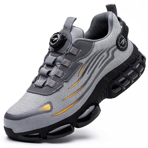 JAOOUU Sicherheitsschuhe Herren Arbeitsschuhe Damen Unisex Industrie Schuhe Leicht Atmungsaktiv mit Schnellverschluss Drehverschluss Stahlkappenschuhe S3 Explorer 3.0 Grau 40EU JAOOUU Sicherheitsschuhe Herren Arbeitsschuhe Damen Unisex Industrie Schuhe Leicht Atmungsaktiv mit Schnellverschluss Drehverschluss Stahlkappenschuhe S3 Explorer 3.0 Grau 40EU von JAOOUU