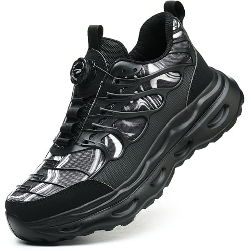JAOOUU Sicherheitsschuhe Herren Damen Arbeitsschuhe Unisex Industrie Schuhe Leicht Atmungsaktiv mit Schnellverschluss Drehverschluss Stahlkappenschuhe S3 Explorer 3.0 Schwarz 48EU JAOOUU Sicherheitsschuhe Herren Damen Arbeitsschuhe Unisex Industrie Schuhe Leicht Atmungsaktiv mit Schnellverschluss Drehverschluss Stahlkappenschuhe S3 Explorer 3.0 Schwarz 48EU von JAOOUU