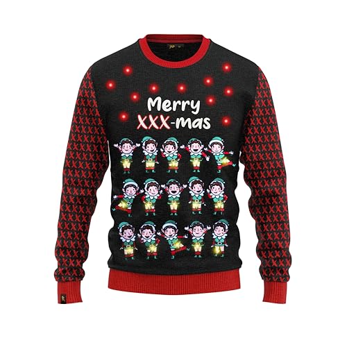 JAP Christmas Merry XXX-Mas - Lustiger Hässlicher Weihnachtspullover Für Damen und Herren Ugly Christmas Sweater - XL von JAP Christmas