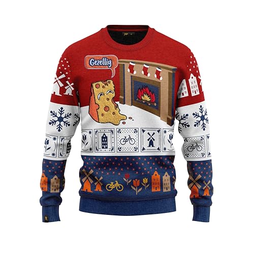 JAP Christmas Niederlande - Lustiger Hässlicher Weihnachtspullover Für Damen und Herren Ugly Christmas Sweater - M von JAP Christmas