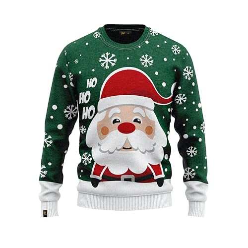JAP Christmas Santa - Lustiger Hässlicher Weihnachtspullover Für Damen und Herren Ugly Christmas Sweater - Grün 7-8Y von JAP Christmas