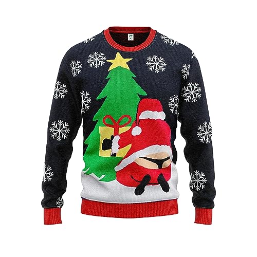 JAP Christmas Santastring - Lustiger Hässlicher Weihnachtspullover Für Damen und Herren Ugly Christmas Sweater - 3XL von JAP Christmas