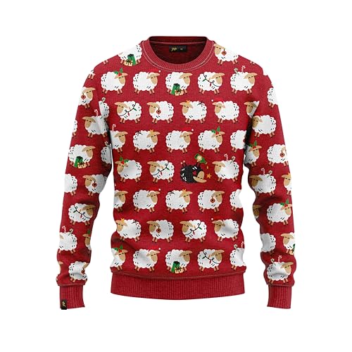 JAP Die Schafe - Lustiger Hässlicher Weihnachtspullover Für Damen und Herren Ugly Christmas Sweater - 4XL von JAP Christmas