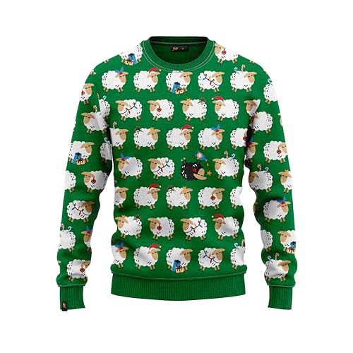 JAP Die Schafe - Lustiger Hässlicher Weihnachtspullover Für Damen und Herren Ugly Christmas Sweater - 9-10Y von JAP Christmas