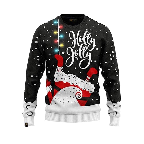 JAP Christmas Let it Glow mit LED Lampe - Lustiger Hässlicher Weihnachtspullover Für Damen und Herren Ugly Christmas Sweater - S von JAP Christmas
