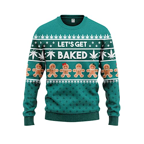 JAP Lets Get Baked - Lustiger Hässlicher Weihnachtspullover Für Damen und Herren Ugly Christmas Sweater - 3XL von JAP Christmas