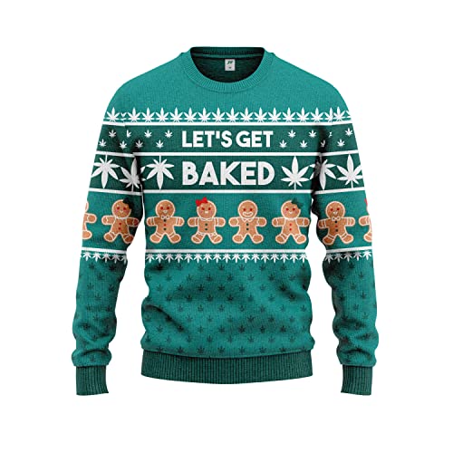 JAP Lets Get Baked - Lustiger Hässlicher Weihnachtspullover Für Damen und Herren Ugly Christmas Sweater - 4XL von JAP Christmas