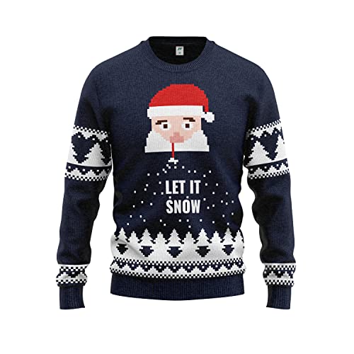 JAP Santa let it Snow - Lustiger Hässlicher Weihnachtspullover Für Damen und Herren Ugly Christmas Sweater - M von JAP Christmas