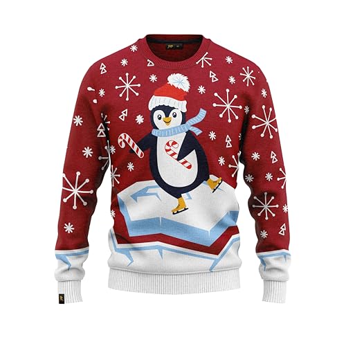 JAP Christmas Schneemann und Weihnachtsmann - Lustiger Hässlicher Weihnachtspullover Für Damen und Herren Ugly Christmas Sweater 3-4Y von JAP Christmas