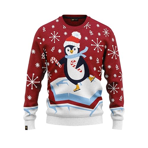 JAP Christmas Schneemann und Weihnachtsmann - Lustiger Hässlicher Weihnachtspullover Für Damen und Herren Ugly Christmas Sweater - L von JAP Christmas