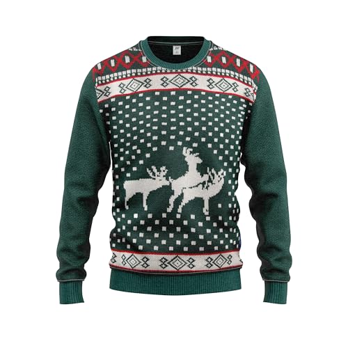 JAP Rentiertrio - Lustiger Hässlicher Weihnachtspullover Für Damen und Herren Ugly Christmas Sweater - 4XL von JAP Christmas