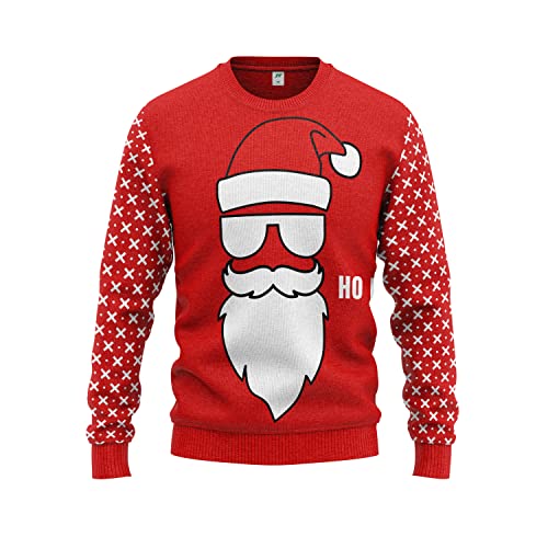 JAP Santa ho ho - Lustiger Hässlicher Weihnachtspullover Für Damen und Herren Ugly Christmas Sweater - 2XL von JAP Christmas