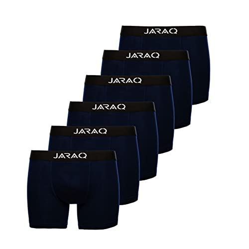 JARAQ Bambus Herren Unterhose Boxershorts 6er Pack Perfekte Passform Anti Loch (2003 Blau, 3XL) von JARAQ