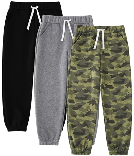 JARMAKO Jungen-Jogginghose mit Fleecefutter, athletische Hose für Schule, Größen 4T-8, Dino Camo/Dk Heather Grey/Black, 128 JARMAKO Jungen-Jogginghose mit Fleecefutter, athletische Hose für Schule, Größen 4T-8, Dino Camo/Dk Heather Grey/Black, 128 von JARMAKO
