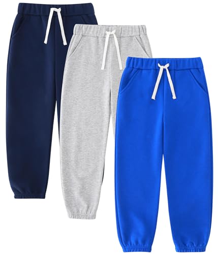 JARMAKO Jungen-Jogginghose mit Fleecefutter, athletische Hose für Schule, Größen 4T-8, Saphirblau/Hellgrau/Marineblau, 122 JARMAKO Jungen-Jogginghose mit Fleecefutter, athletische Hose für Schule, Größen 4T-8, Saphirblau/Hellgrau/Marineblau, 122 von JARMAKO