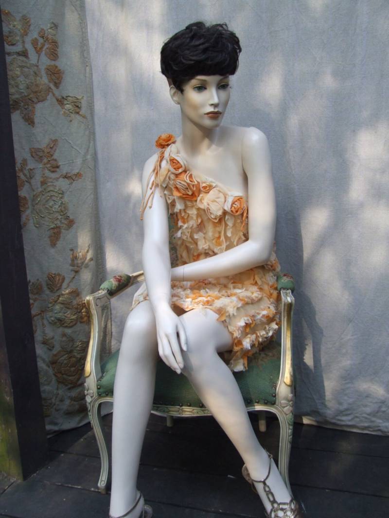 Große Gatsby, Hochzeit, Braut, Brautjungfern, Flapper Stil, Pfirsich, Silk Dress von JARMOLOWSKA