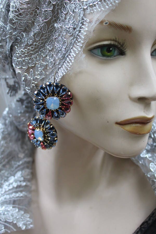 Kronjuwelen. Ohrringe, Handgemacht, Einzigartig, Künstlerisch, Sofort Lieferbar von JARMOLOWSKA