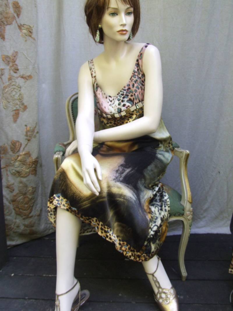 Mona Lisa, Seide Dress.flappers Stil Kleid, Der Große Gatsby, Kunst Zu Tragen von JARMOLOWSKA