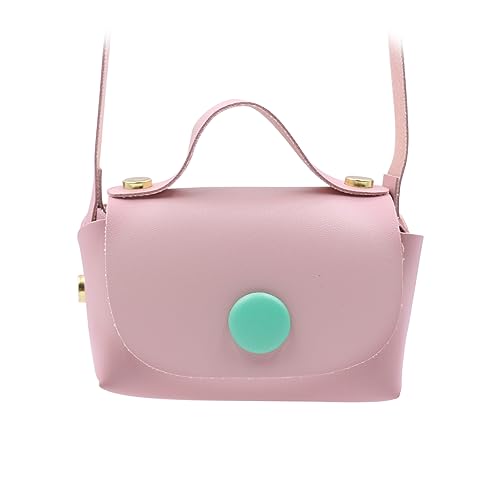 Kleine Mädchen Crossbody Geldbörse mit Tragegriff oben, niedliche Mini-Kleinkind-Prinzessinnen-Umhängetasche, Leder-Clutch-Handtasche, Pink, Einheitsgröße von JASASCCEL