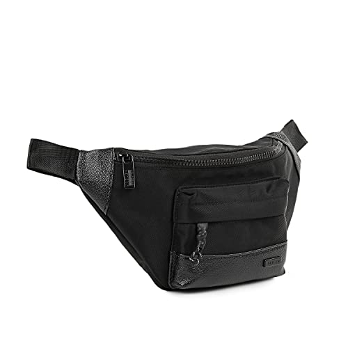 JASLEN - Bauchtasche Gürteltasche - Bauchtasche Damen und Herren - Stilvoll, leicht und langlebig Bauchtaschen Gürteltasche [Damen/Herren] - Hüfttasche Herren und Damen für den täglichen g, Schwarz von JASLEN