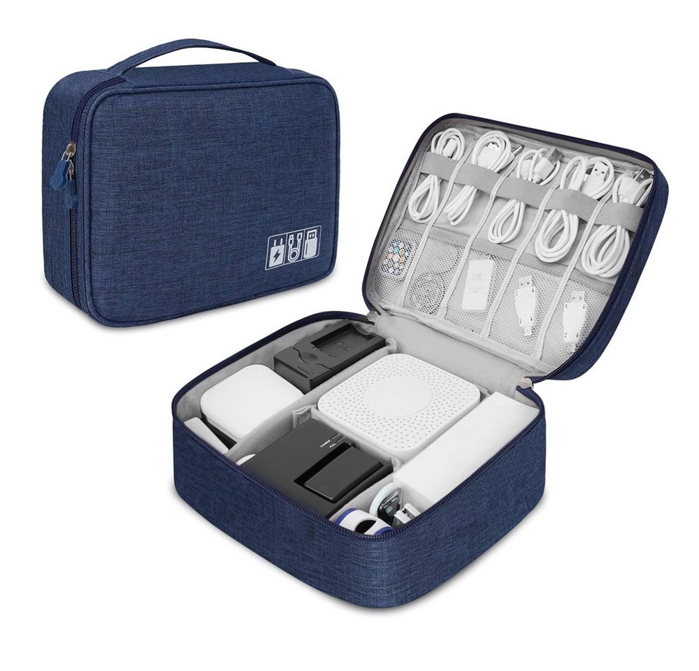 JASLIFE Taschenorganizer Kabel Organizer Tasche, Einlagiger Elektronik-Organizer 24,5×10×18 cm, Verstellbare Trennwände JASLIFE Taschenorganizer Kabel Organizer Tasche, Einlagiger Elektronik-Organizer 24,5×10×18 cm, Verstellbare Trennwände von JASLIFE